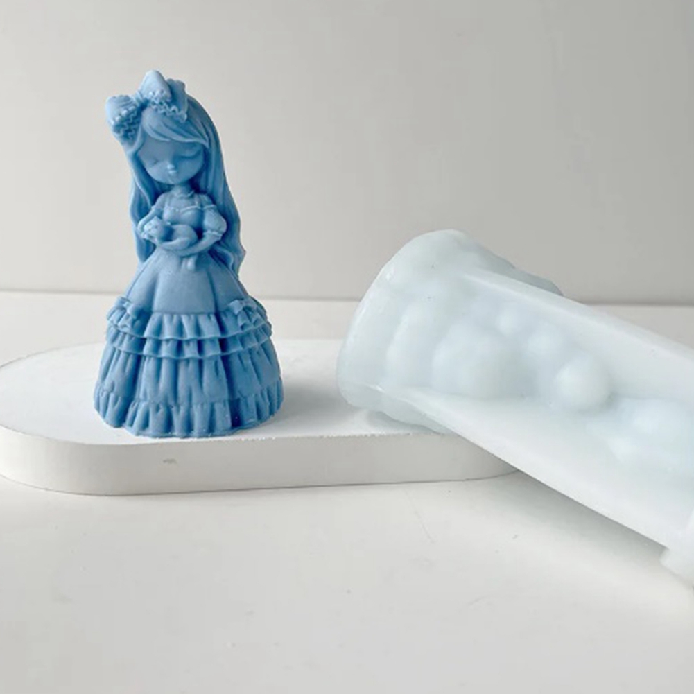 Candle Making Kit - 【新入荷】シリコンモールド、かわいいお姫様モチーフ、石膏、レジン、石鹸、キャンドル作りキット、ウェディングデコレーション、手作りギフト
