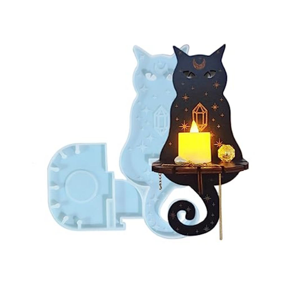 Candle Molds - 樹脂型シリコン、壁掛けキャンドルホルダー作成用シリコン型、DIY樹脂アートクラフトギフト用エポキシ型、家の装飾用