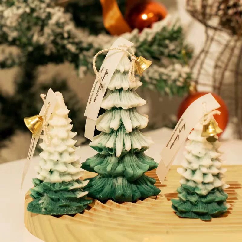 Soy Wax - 新年 クリスマス アロマキャンドル ギフト クリスマスツリー型 ホームデコレーション