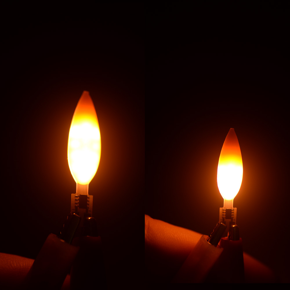 Candle Wick - DC 3V フリッカーファイヤーフレーム LED キャンドル芯 DIY