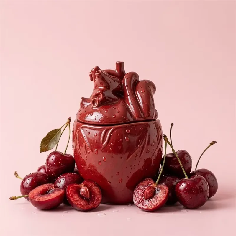 Candle Molds - ニコール彫刻ハートキャンドルジャー蓋付き型、石膏またはセメントDIYキャンドル容器型、コンクリートホームデコレーション用