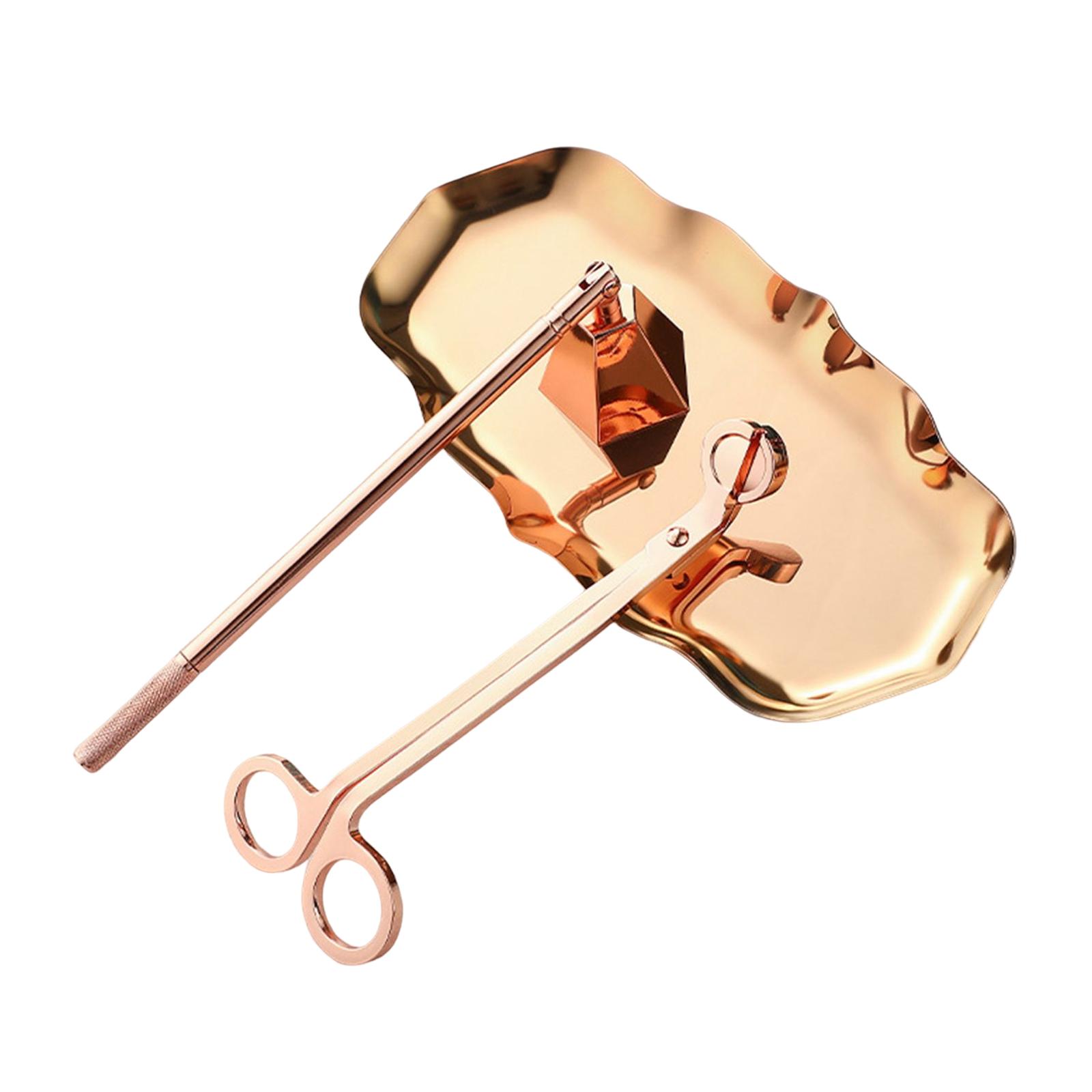 Candle Wick - 3 個のキャンドルアクセサリーセット キャンドル消し器 キャンドル芯トリマー トレイ R