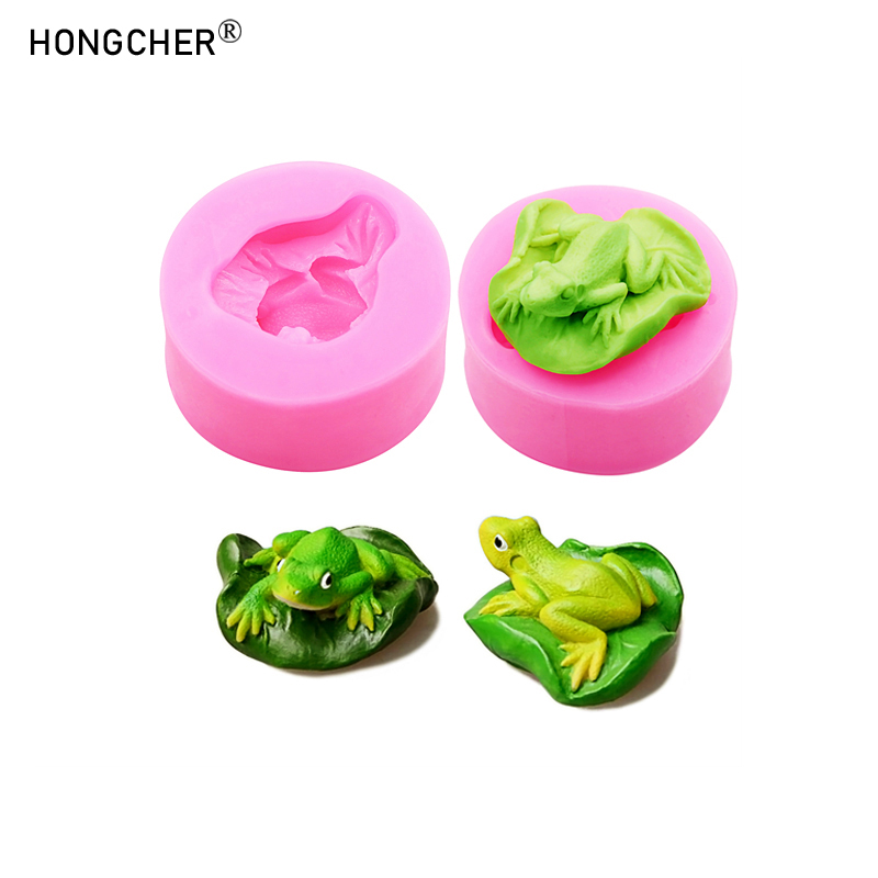 Candle Molds - 蓮の葉カエル樹脂マイクロ風景装飾ドリップモールド石膏アロマセラピーアレンジメント 3d キャンドルアレンジメントシリコーン型
