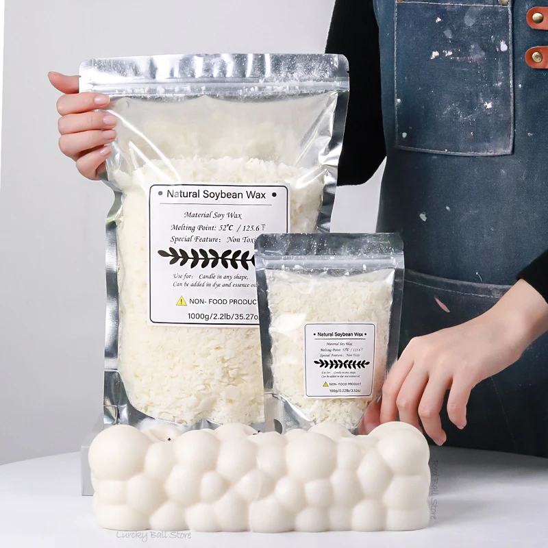 1000g 500g 250g 100g 天然大豆ワックス  - Candle Making Kit のレビューと価格