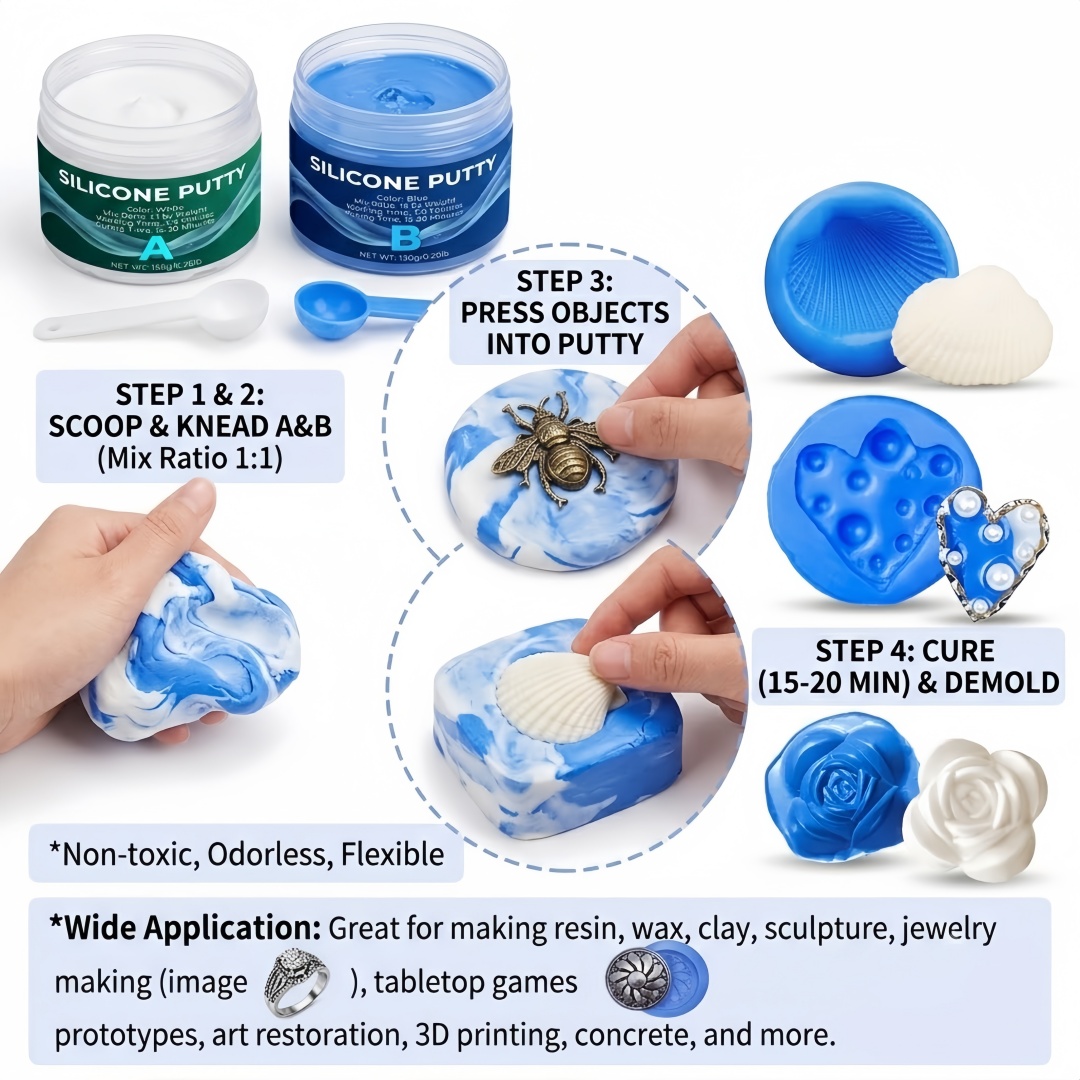シリコーンパテ型作成用品 石膏キャンドル石鹸型用に簡単に成形 - Candle Molds のレビューと価格
