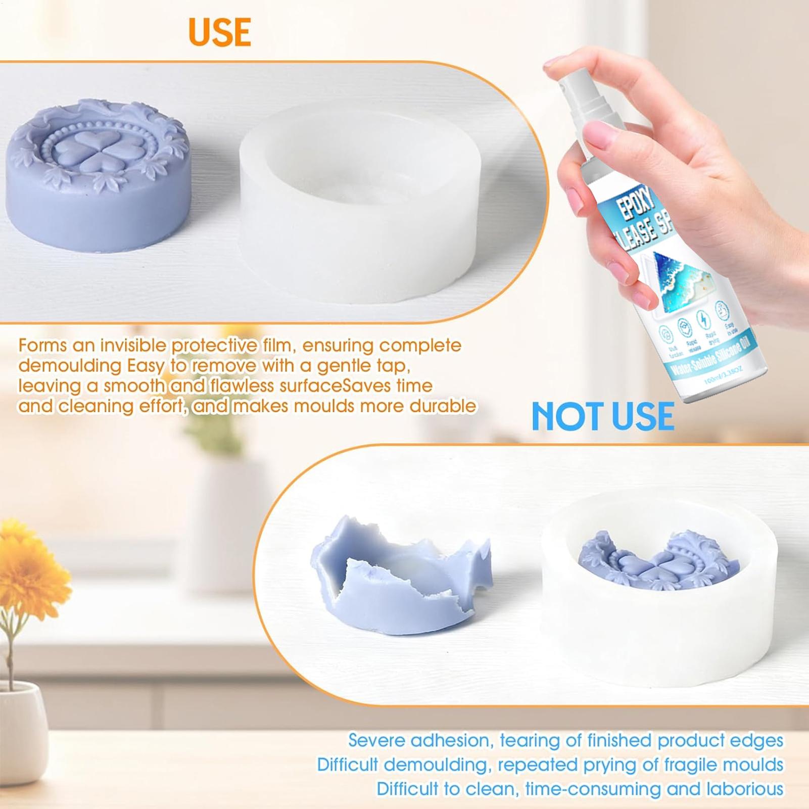 シリコンリリーススプレー エポキシリリーススプレー 強力な型 - Candle Molds のレビューと価格