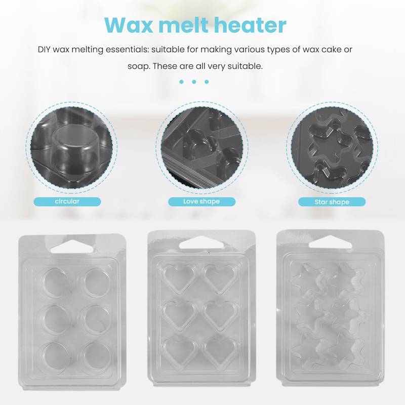 60個入りワックスメルト容器-6つの空洞を持つ透明なプラスチ - Wax Melts のレビューと価格