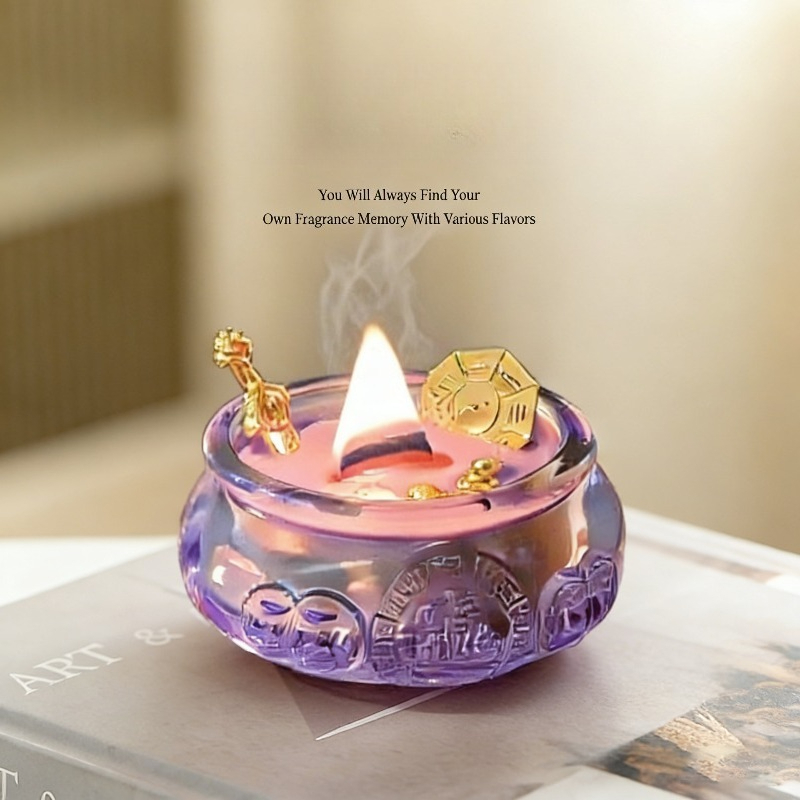 新年ギフト、紫の宝庫型香り付きキャンドル　伝統的な中国風　長 - Candle Fragrance のレビューと価格
