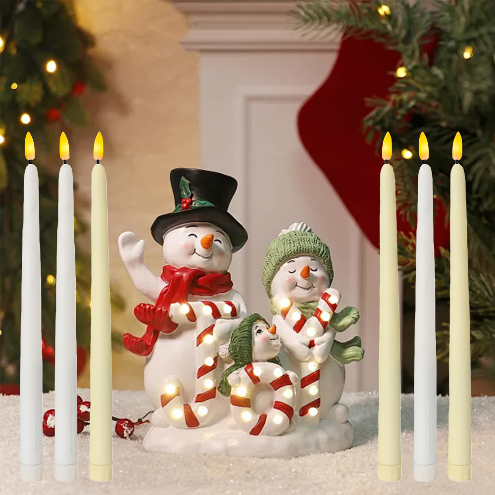 6個入りLEDフレームレステーパーキャンドルライト、電池式L - Silk Candle のレビューと価格