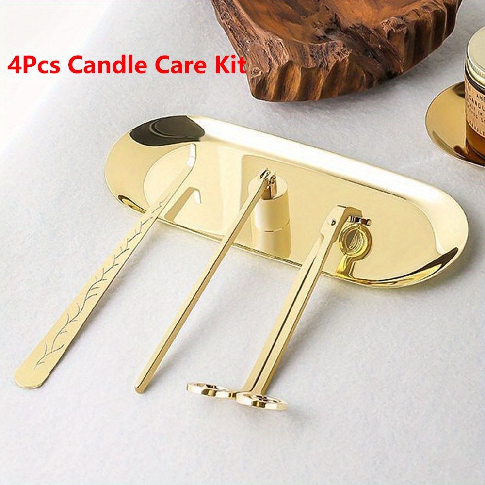 4 ピース/セット高級キャンドルケアキットステンレス鋼芯トリ - Candle Wick のレビューと価格