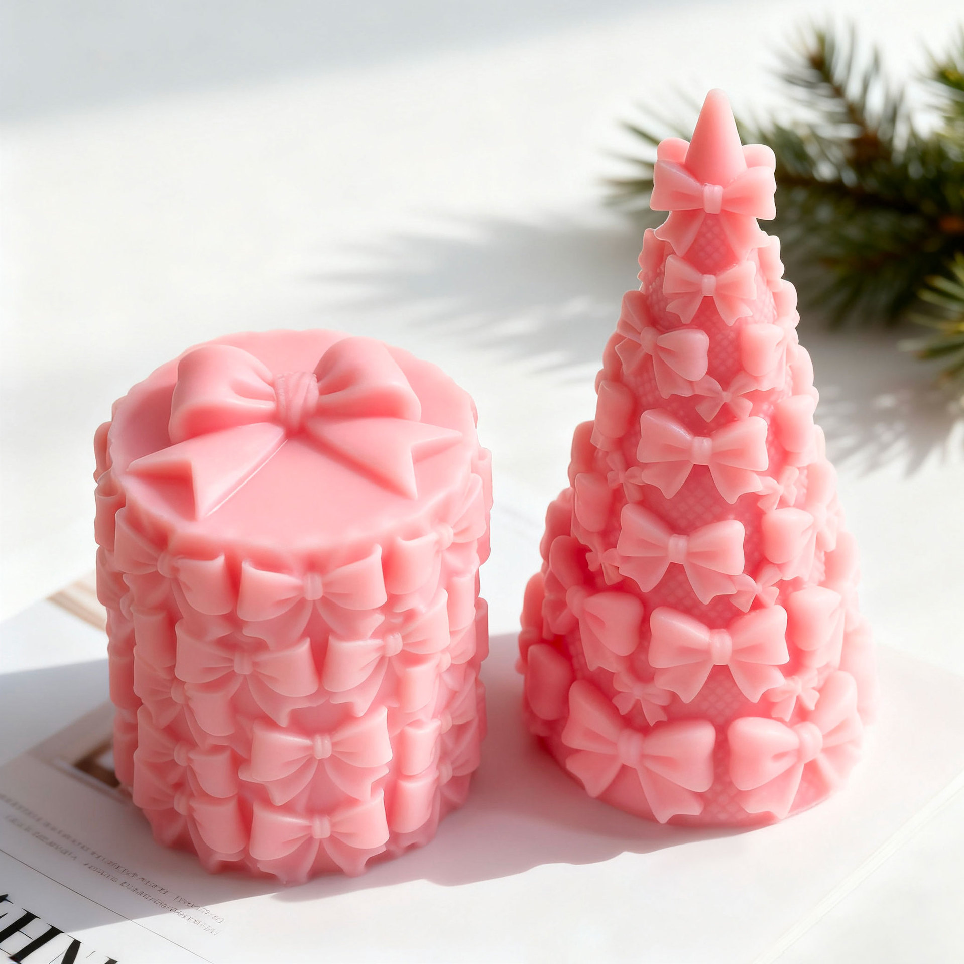 3D 蝶ネクタイ クリスマスツリー ギフトボックス シリコー - Candle Containers のレビューと価格