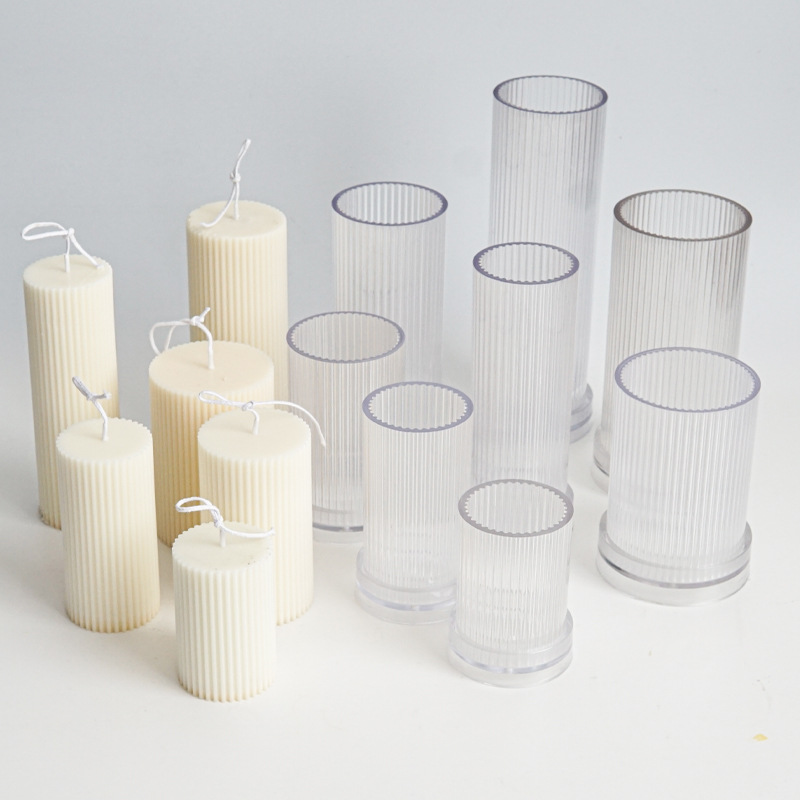 新しい DIY ピンストライプラウンド細かい歯円筒キャンドル - Candle Making Kit のレビューと価格
