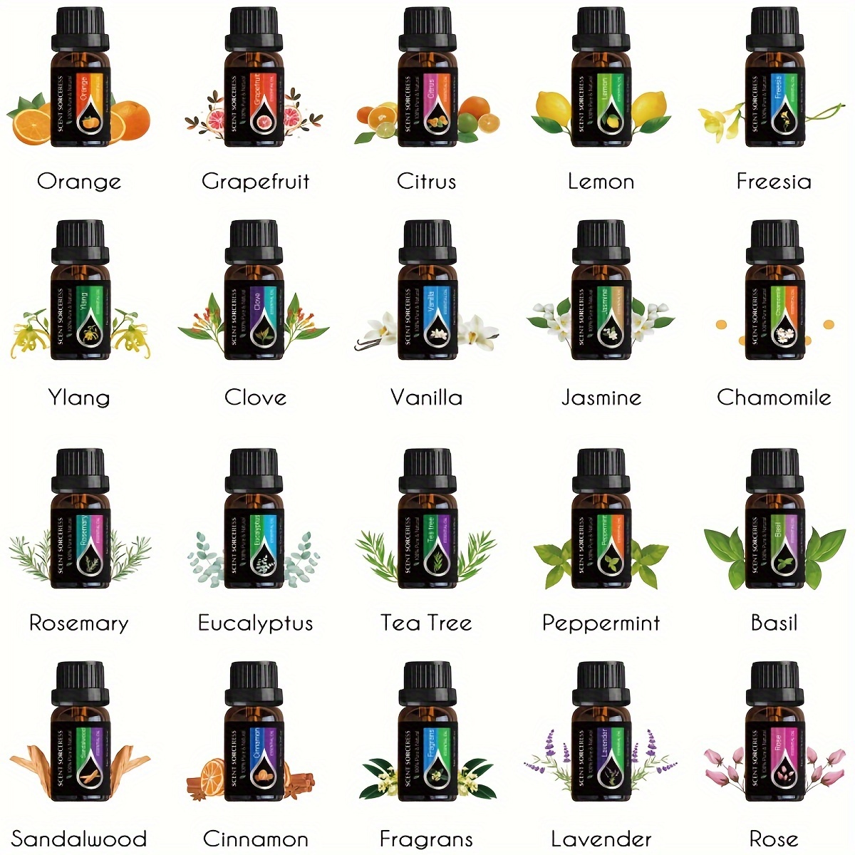20個/セット エッセンシャルオイルセット ラベンダー ユー - Candle Fragrance のレビューと価格
