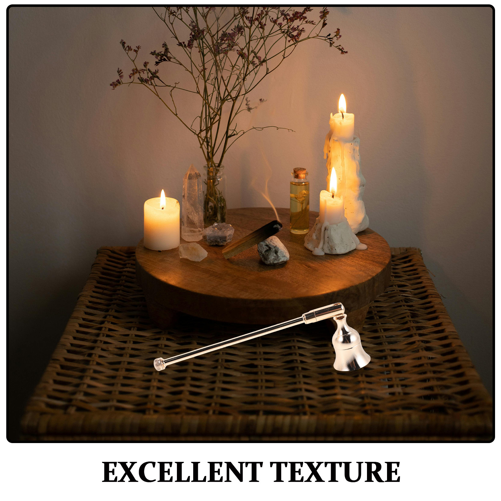 キャンドル消し器セット 2個入り、長柄、金属製、ベル型、ティ - Candle Wick のレビューと価格