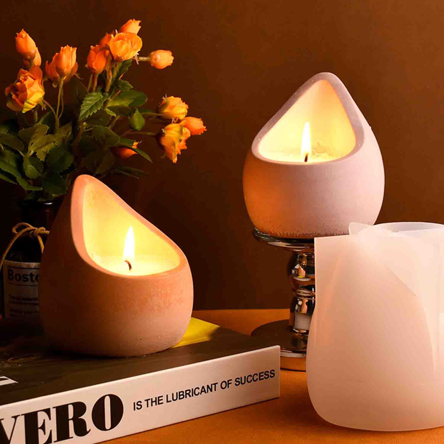DIYエポキシ樹脂モールド水滴型アロマキャンドルカップシリコ - Candle Containers のレビューと価格