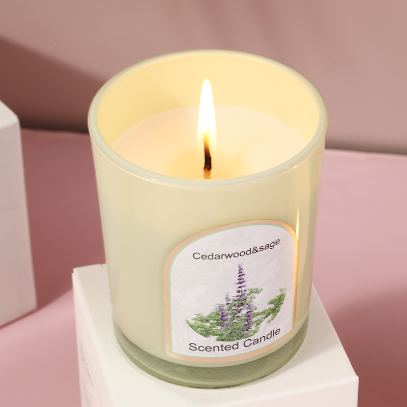 木製蓋付きカラーガラス香り付きキャンドル卸売カスタム家庭用フ - Candle Fragrance のレビューと価格