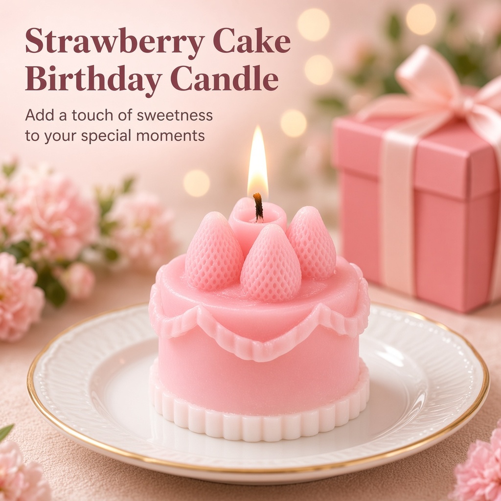 ケーキ型アロマキャンドル1個、ロマンチックでキュート、ソイワ - Soy Wax のレビューと価格