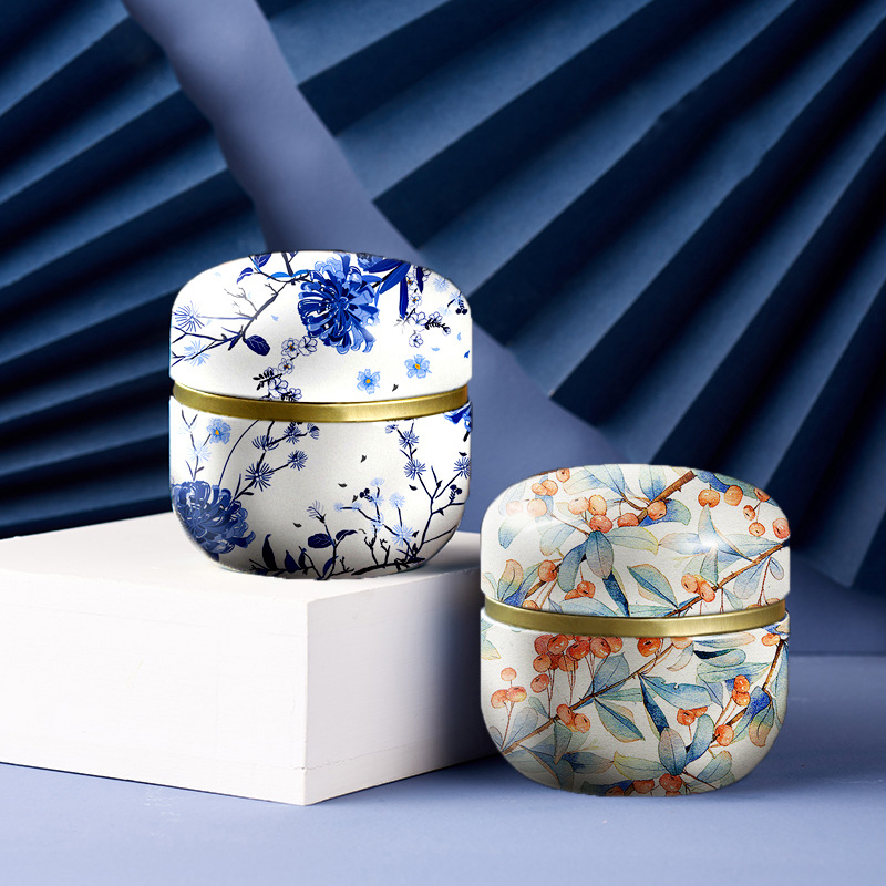 茶容器キャンドル缶ティーボックスキャンディスナック小さな丸い - Candle Containers のレビューと価格