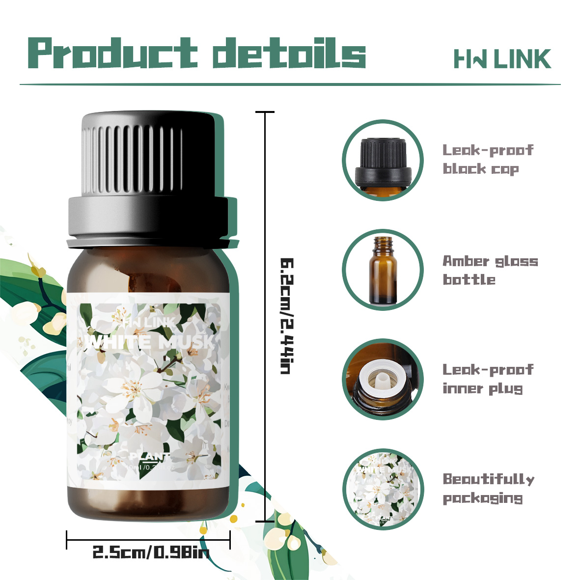10ml ホワイトムスクフレグランスオイル 女性用 加湿器、 - Silk Candle のレビューと価格
