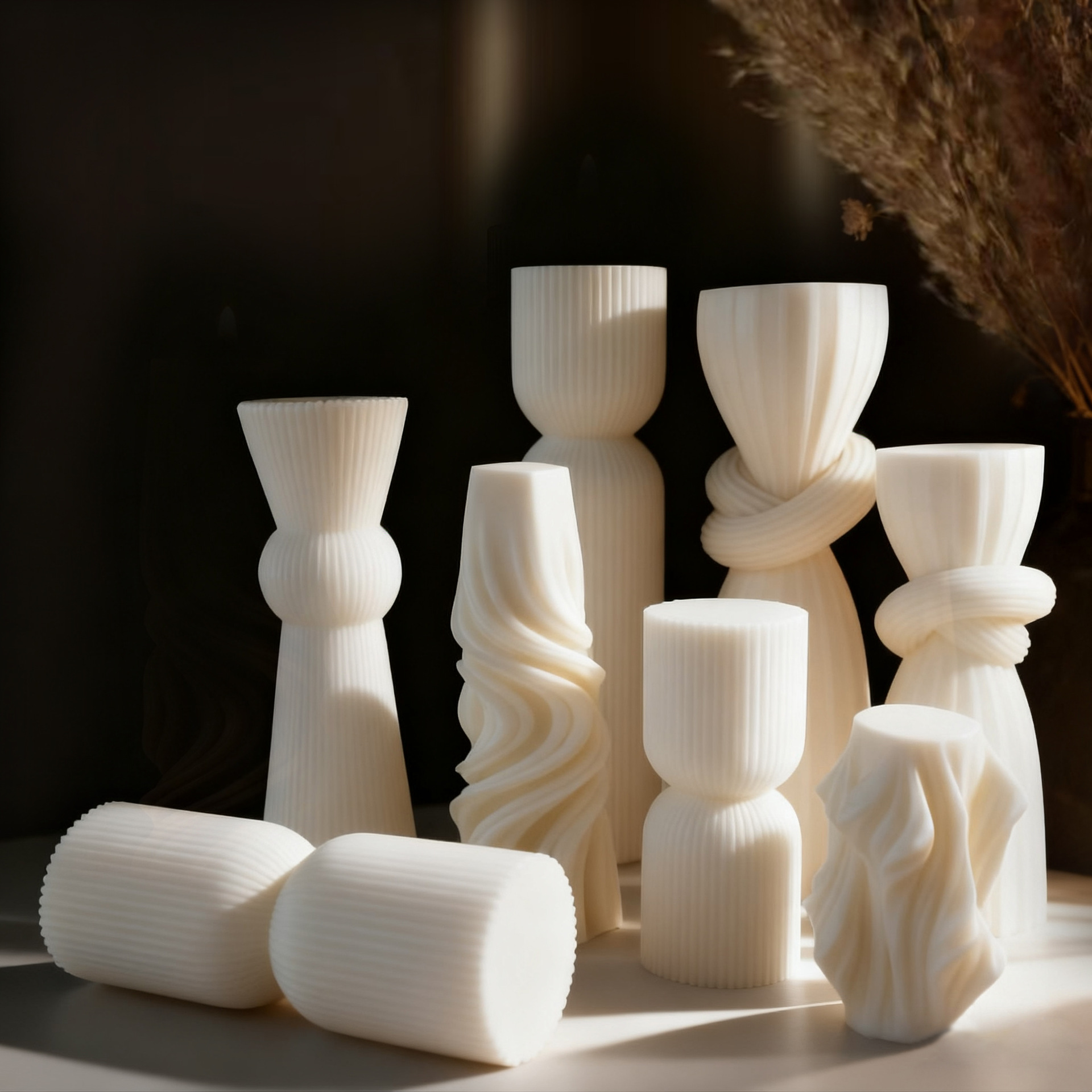 北欧ミニマリストホワイト香りのキャンドル雰囲気ホームデコレー - Silk Candle のレビューと価格