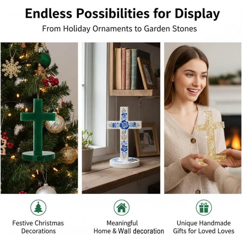 垂直に十字型のベースが付いた2つのシリコン型、DIYの吊り下 - Candle Containers のレビューと価格