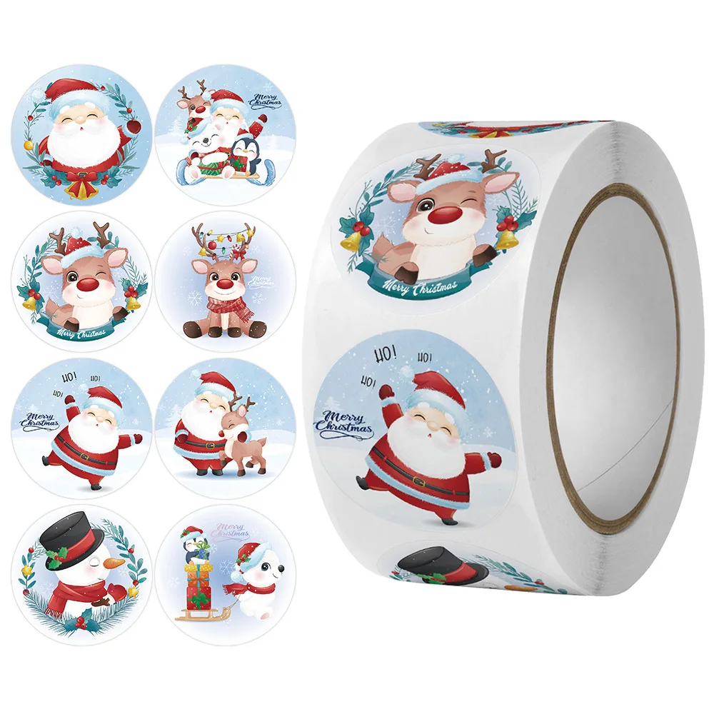 クリスマス用の漫画ステッカー,100〜500個,粘着性のクリ - Candle Lighter のレビューと価格