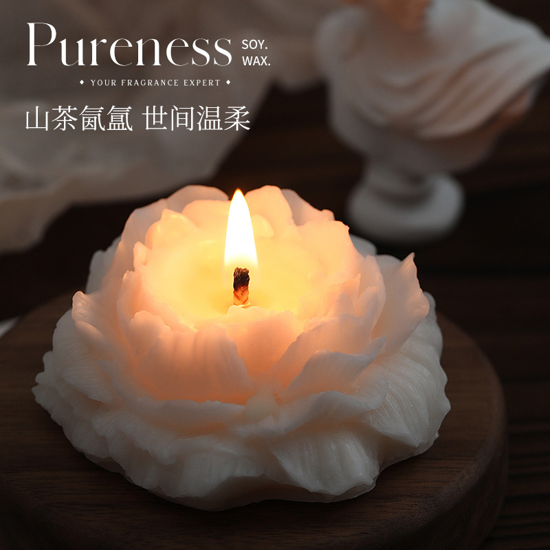 椿の香りのキャンドルシンプルな高度なセンスヨガ瞑想誕生日ギフ - Soy Wax のレビューと価格