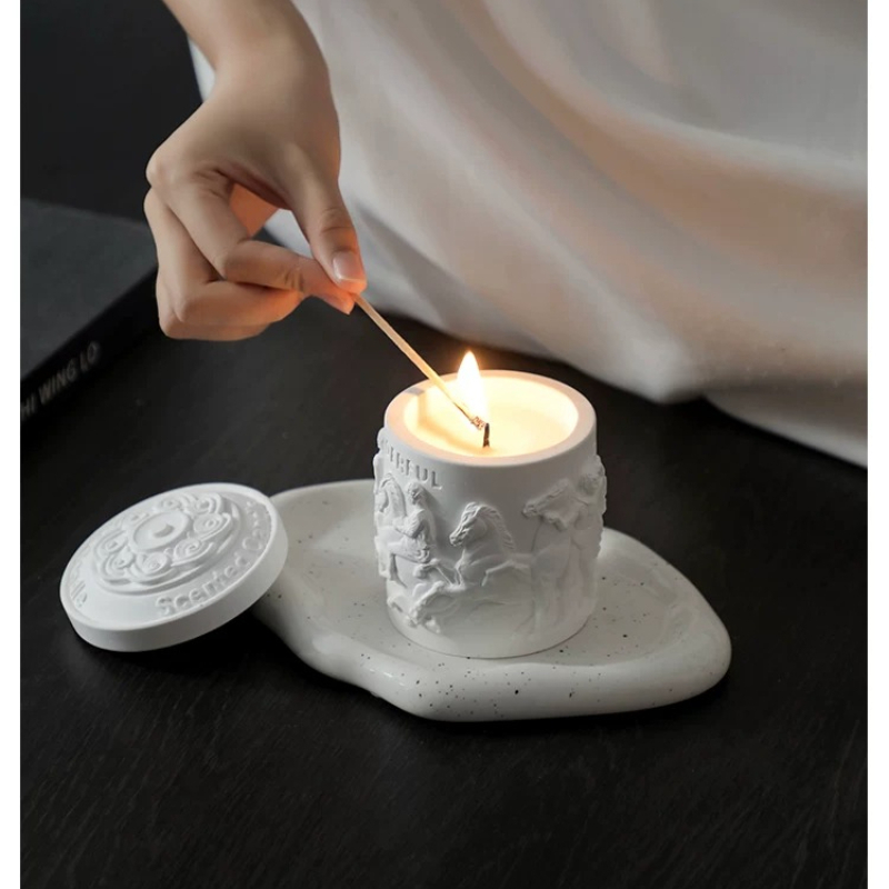 香り付きキャンドルギフトボックス、寝室用睡眠アロマセラピーセ - Paraffin Wax のレビューと価格