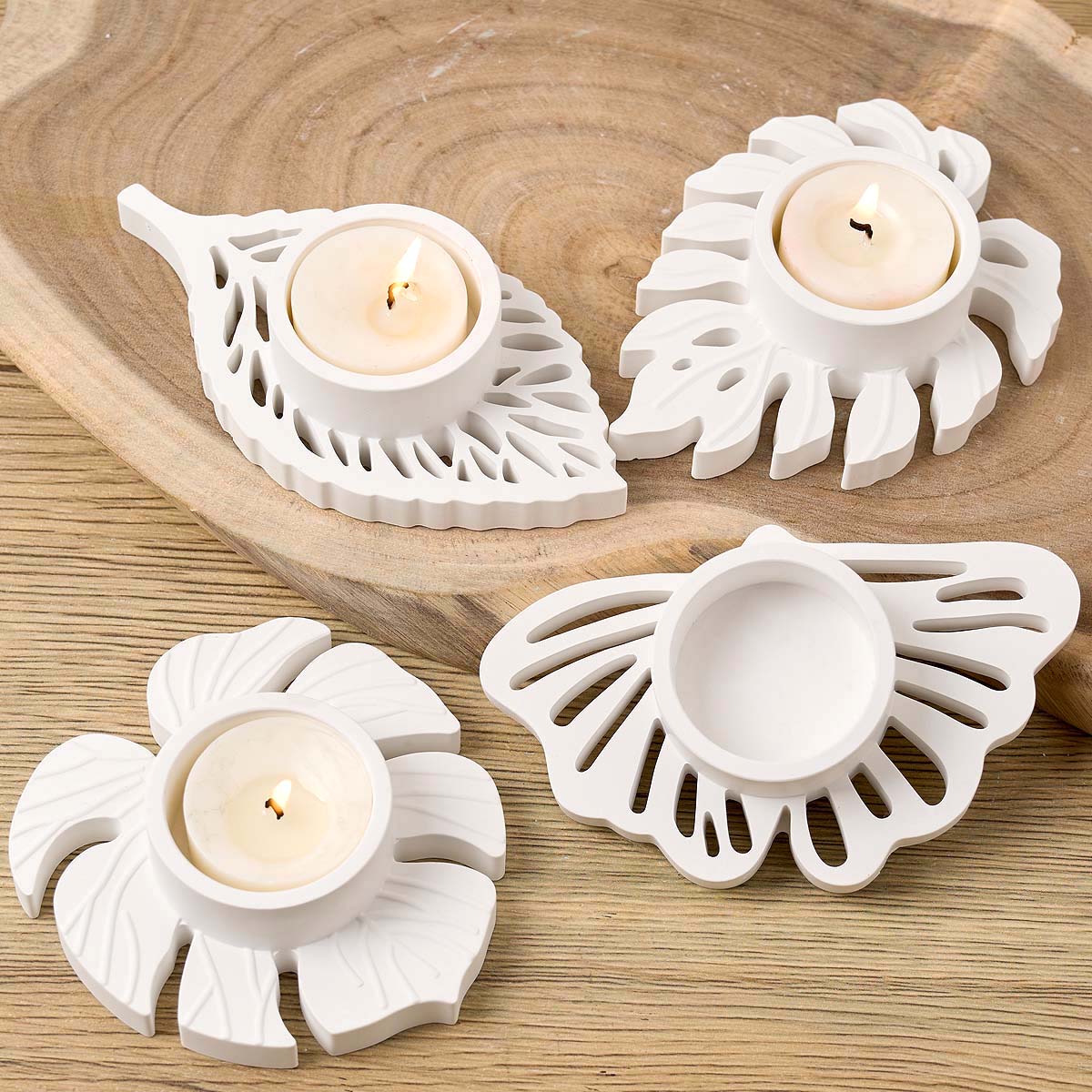 葉燭台シリコーン型 DIY 手作り葉ティーライトキャンドルホ - Candle Lighter のレビューと価格